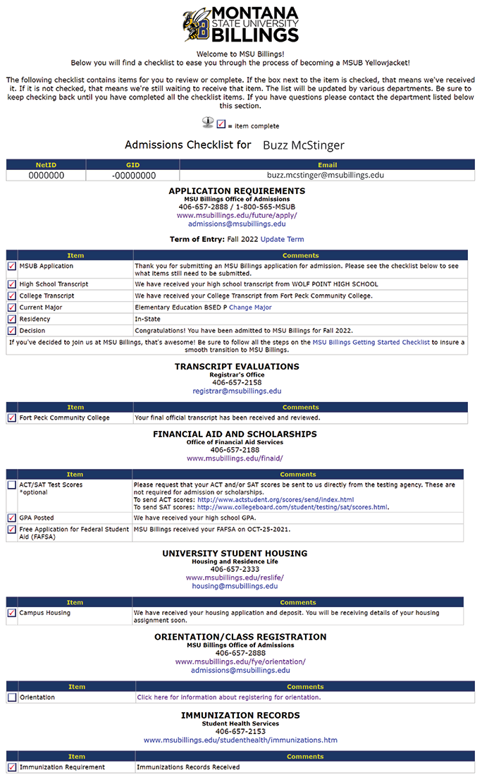 myinfo-checklist-msu-billings